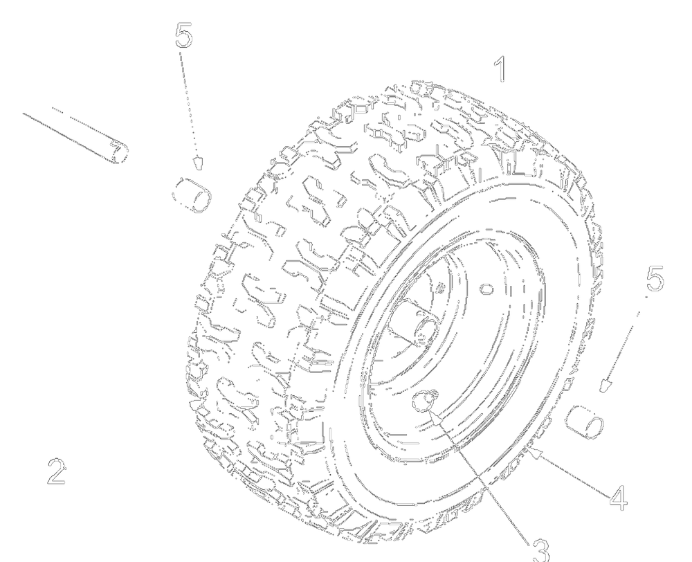 Wheel Assembly Diagram and Parts List for 31AE600E161 2002 Yard Machines Snow Blower